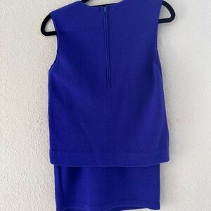 VTG Steve Fabrikant Boucle Knit Purple Wool Blend Mini Skirt Top Size 2/ 4 USA